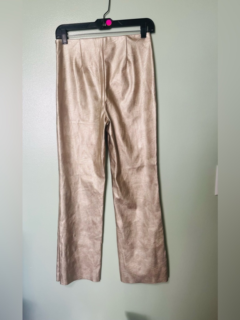 Vince Camuto Metallic Cream Bootcut Flare Pants Size 2 Side zipper - Picture 4 of 12